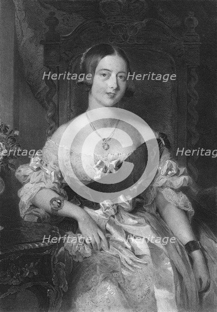 Queen Victoria (1819-1901), 1851.Artist: Frederick Bacon