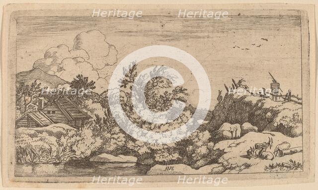 Goat Herd on a Hill, probably c. 1645/1656. Creator: Allart van Everdingen.