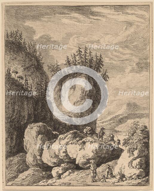 The Road Crossing Mount Praco, from Ricci to Genoa, c. 1764. Creator: Franz Edmund Weirotter.