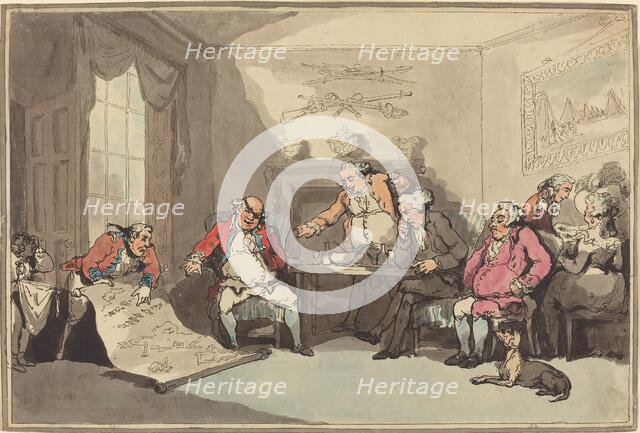 A Militia Meeting, probably 1799. Creator: Thomas Rowlandson.