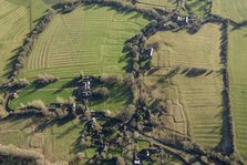 The earthwork remains of abandoned areas of the medieval village of Winwick, West Northants, 2022 Creator: Damian Grady.