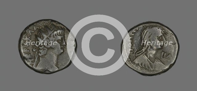 Tetradrachm (Coin) Portraying Emperor Nero, 54-68. Creator: Unknown.