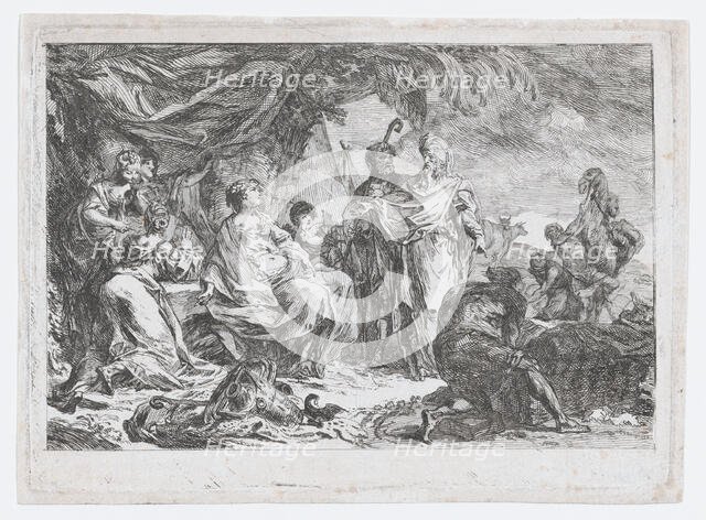 Laban Searching for his Household Gods, ca. 1753. Creator: Gabriel de Saint-Aubin.