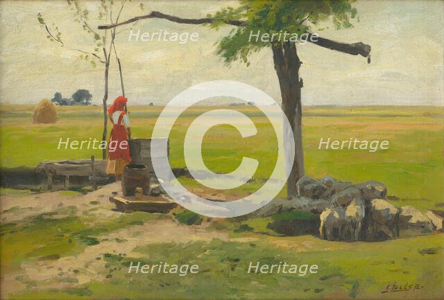 Shepherdess, 1880-1910. Creator: Antal Illés.