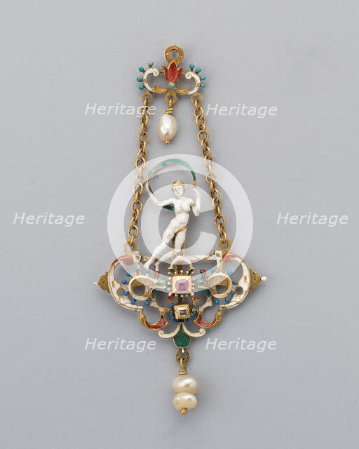 Pendant with Figure of Fortune, Vienna, late 19th century. Creator: Unknown.