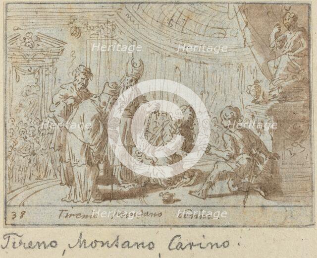 Tirenio, Montano and Carino, 1640. Creator: Johann Wilhelm Baur.