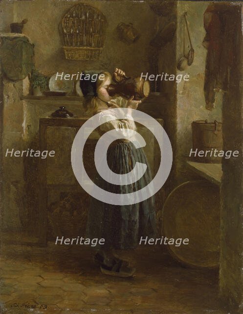 Helping Herself, 1859. Creator: Pierre Edouard Frere.