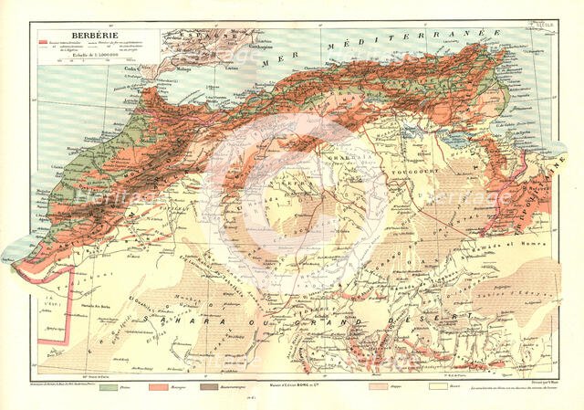 ''Relief Map of Berberie', 1914. Creator: Unknown.