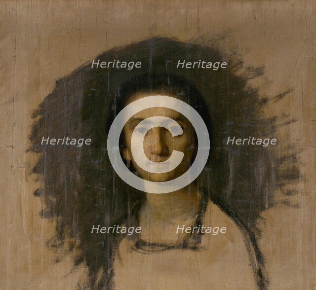 Head Study of a Woman, 1860-1870. Creator: Leopold Horovitz.