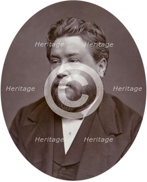 Reverand Charles Haddon Spurgeon, pastor of the Metropolitan Tabernacle, 1880. Creator: Lock & Whitfield.