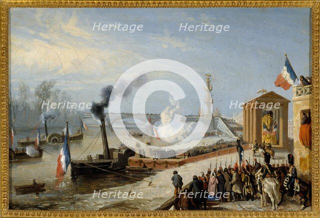 Landing of Napoleon I ashes in Courbevoie, December 15, 1840. Creator: Unknown.