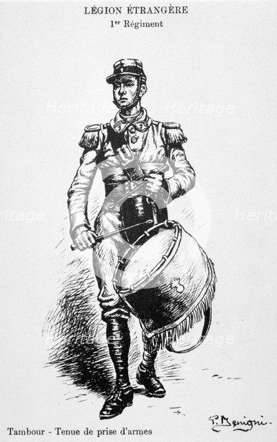 Drummer, 1st regiment of the French Foreign Legion, 20th century. Artist: Unknown