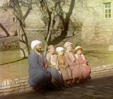 Sart schoolchildren, Samarkand, between 1905 and 1915. Creator: Sergey Mikhaylovich Prokudin-Gorsky.