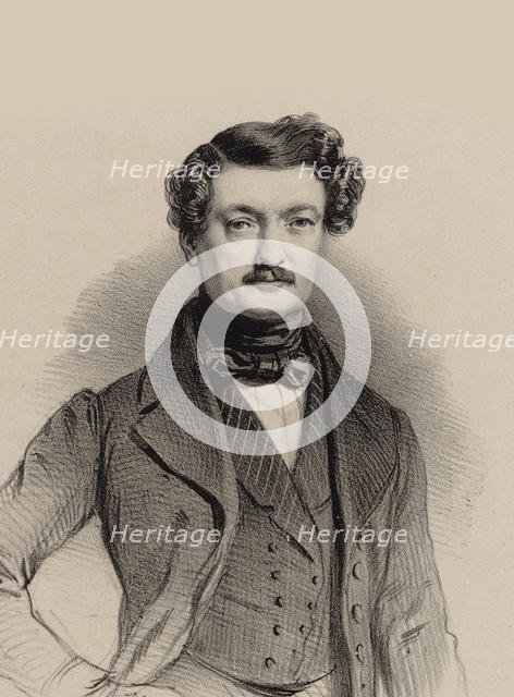 Portrait of the Composer Charles-François Plantade (1787-1870), 1850. Creator: Alophe, Marie-Alexandre Menut (1812-1883).