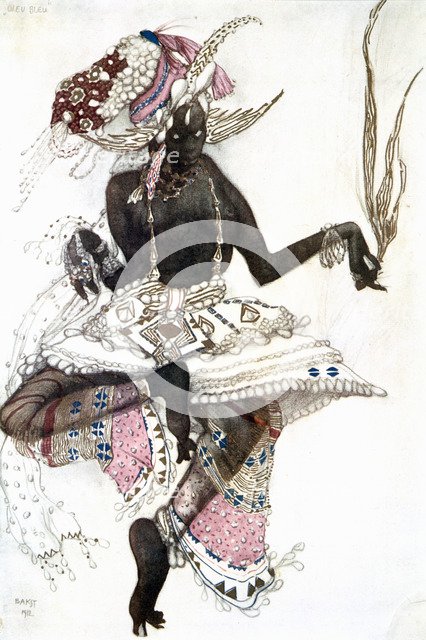 'Bayadere' costume design for Le Dieu Bleu (The Blue God), 1911. Artist: Leon Bakst
