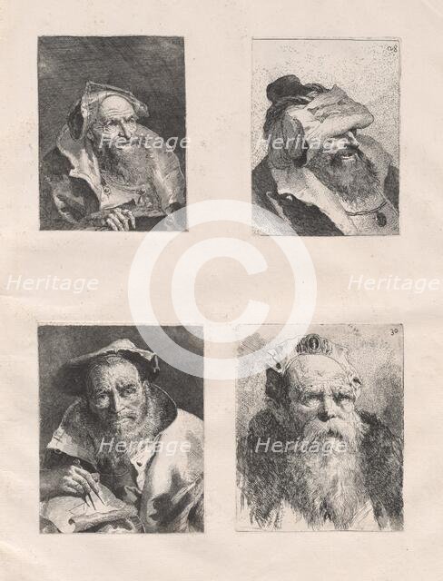 Raccolta di teste (Parts I and II), 1773-1774. Creator: Giovanni Battista Tiepolo.