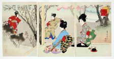 Bijin Junikagetsu (Beauties in the twelve months): March, 1898. Creator: Shuntei Miyagawa.