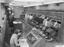 Telephone Exchange at Cadley Hall, 1951. Artist: Unknown
