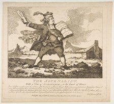 The Journalist, With a View of Auckinleck-or the Land of Stones (Picturesque Beaut..., May 15, 1786. Creator: Thomas Rowlandson.