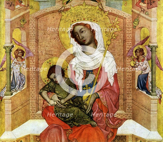 'Madonna of Kladsko', detail, c1350 (1955).Artist: Master of the Vyssi Brod Altar