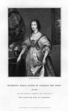 Queen Henrietta Maria, queen consort of Charles I, (1833). Artist: Henry Thomas Ryall