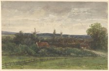 Landscape in Dongen, 1854. Creator: Johannes Gysbert Vogel.