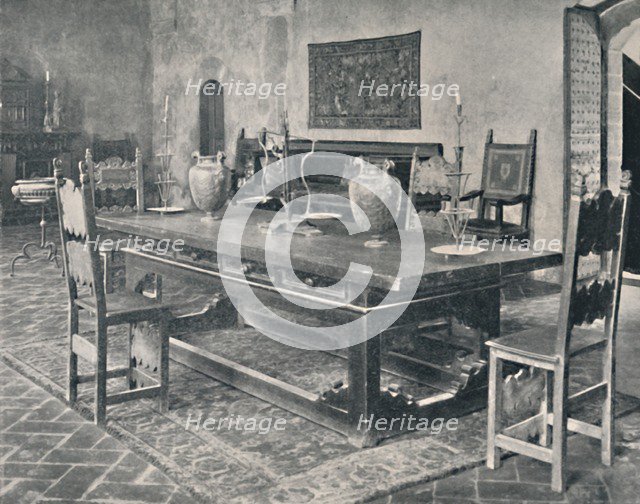 'Interior, Palazzo Davanzati - With 15th Century Table from Parma or Modena District', 1928. Artist: Unknown.
