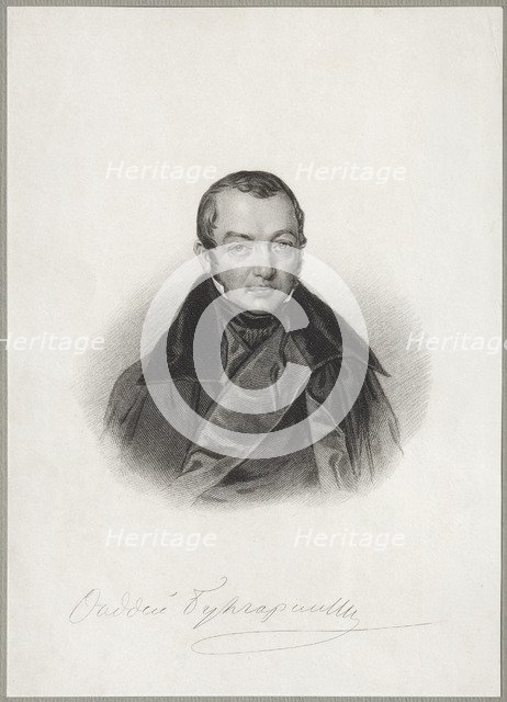 Portrait of the author Faddei Bulgarin (1789-1859), 1841. Artist: Anonymous  
