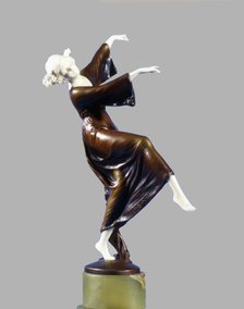 Dancer in bronze and ivory.