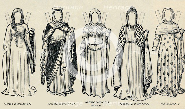 'The Gallery of Historic Costume: The Dresses Worn in the Days of Richard I', c1934. Artist: Unknown.