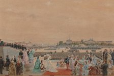 The solemn service on the occasion of the bicentenary of Peter I, on Senate Square..., 30 May 1872. Creator: Gun (Huhn), Karl Fyodorovich (Karl Theodor) (1830-1877).
