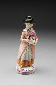 Figure of a Girl, Limbach-Oberfrohna, c. 1790. Creator: Limbach Porcelain Factory.