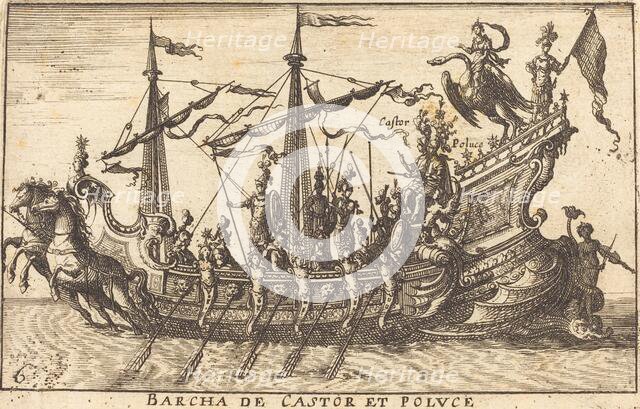 Barcha de Castor e Poluce. Creator: Balthasar Moncornet.