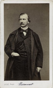 Portrait of the Composer Auguste Mermet (1810-1889). Creator: Legé, Georges-Mathurin (active 1860-1880).