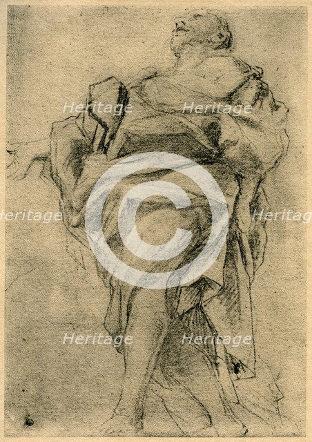 Study for the figure of an apostle, 1913.Artist: Correggio