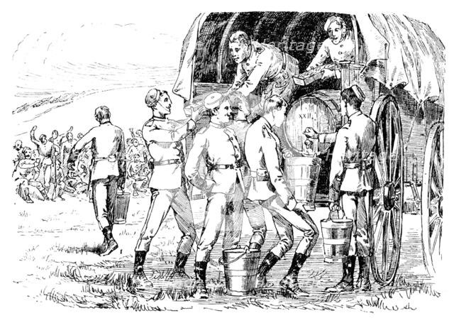 The Easter Volunteer Manoeuvres: utility of our transport service on a hot field day, 1890. Creator: Unknown.