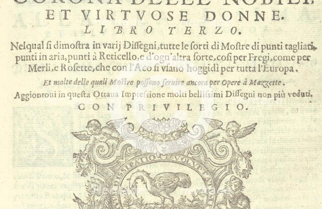 Corona delle Nobili et Virtuose Donne: Libro I-IV, page 57 (recto), 1601. Creator: Unknown.