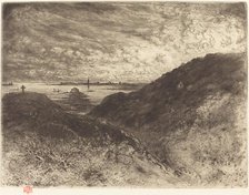 La Falaise: Baie de Saint-Malo (The Cliff: Saint-Malo Bay), 1886/1890. Creator: Felix Hilaire Buhot.