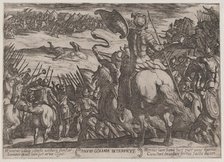 Plate 16: David Killing Goliath, from 'The Battles of the Old Testament', ca...., ca. 1590-ca. 1610. Creator: Antonio Tempesta.