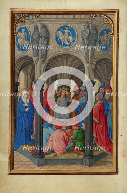 Jesus Among the Doctors; Prayer Book of Cardinal Albrecht of Brandenburg, about 1525-1530. Creator: Simon Bening.