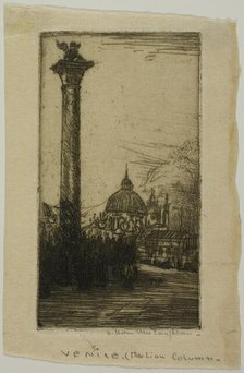 Lion Column, Venice, 1900. Creator: Donald Shaw MacLaughlan.