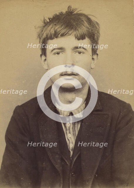 Hervy. Marcel, Noël. 19 ans, né à Paris XVIIIe. Raccommodeur de porcelaine. Anarchiste. 27..., 1893. Creator: Alphonse Bertillon.