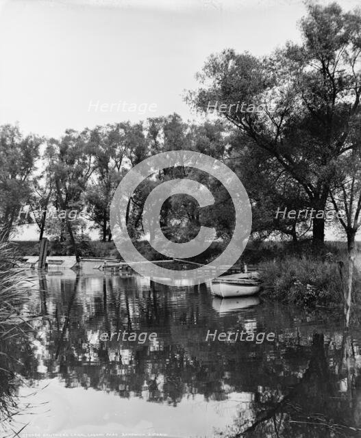 Gauthier's Canal, Lagoon Park, Sandwich, Ontario, between 1900 and 1910. Creator: Unknown.