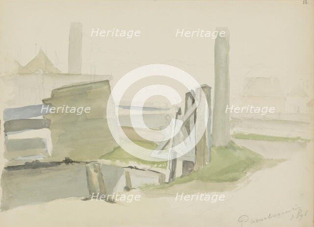 Path along a canal, c.1896. Creator: Christiaan Huidekoper.