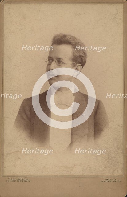 Portrait of the pianist and composer José Vianna da Motta (1868-1948), c. 1898. Creator: Schaarwächter, Julius Cornelius (1847-1904).