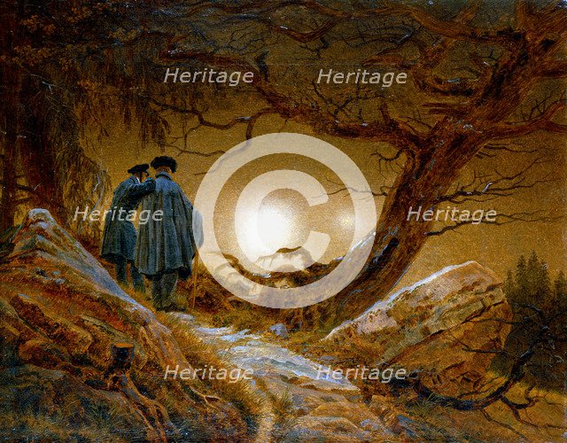 'Two Men Contemplating the Moon', c1825-1830. Artist: Caspar David Friedrich