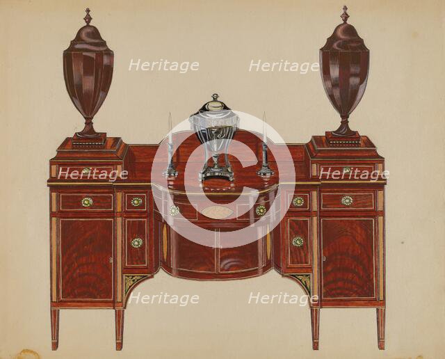 Sideboard (Hepplewhite), 1935/1942. Creator: John Dieterich.