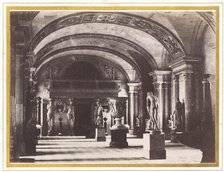 Salle des Cariatides, au Musée du Louvre, c. 1851. Creator: Charles Marville.