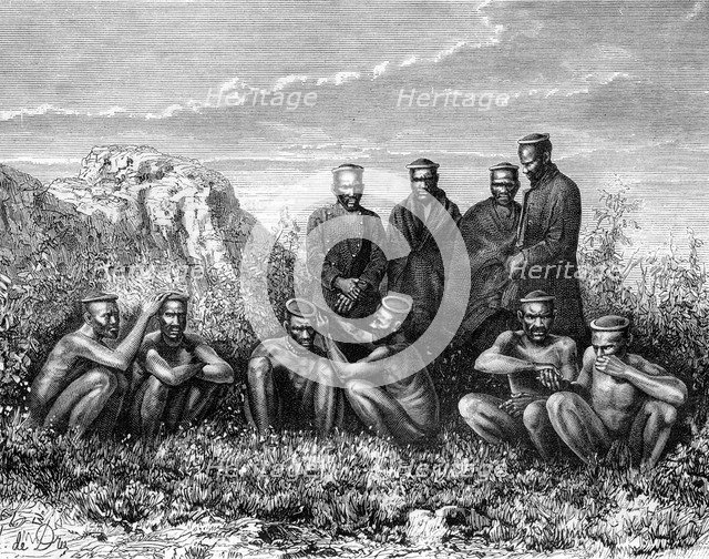 Zulus, Natal, South Africa, 19th century. Artist: St de Dree