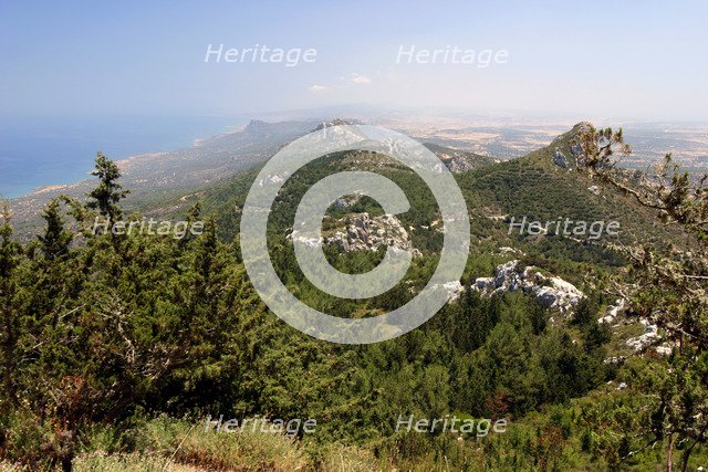 View from Kantara Castle, North Cyprus.